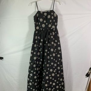 Black prom dress with embroidery and pockets